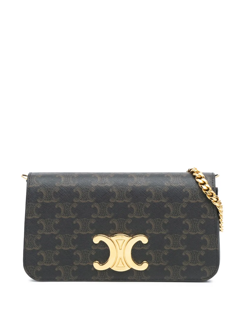 Celine Triomphe Coated Canvas Triomphe Multi Pochette
