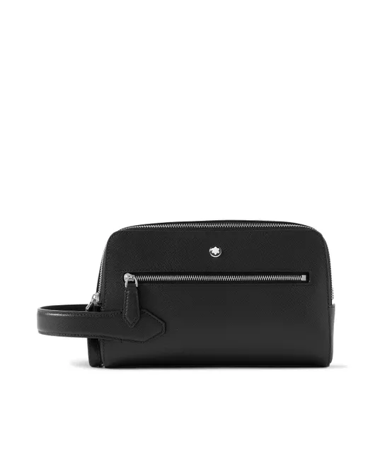 Montblanc Men's Black Textured-Leather Washbag
