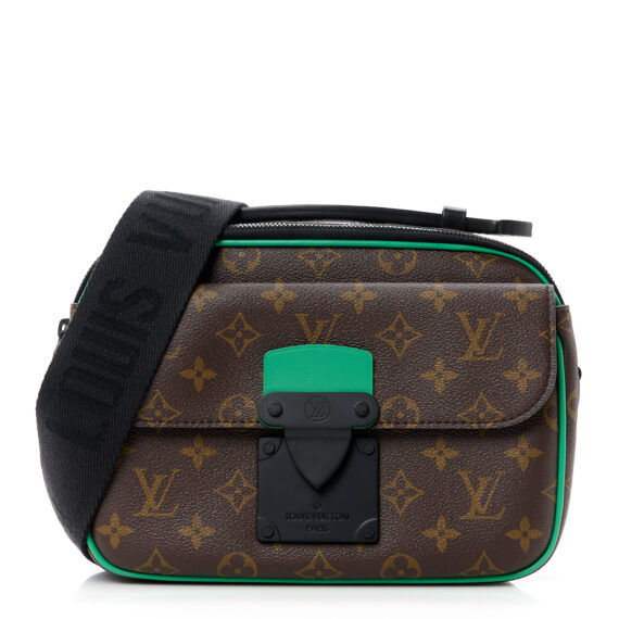 Louis Vuitton  Monogram Macassar S Lock Messenger Minty Green