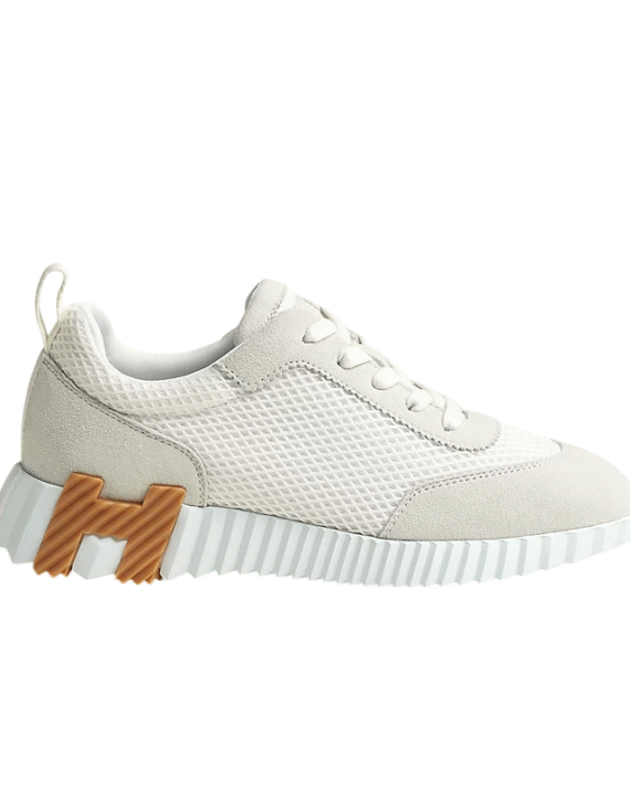 Hermes Bouncing Sneakers Graphic Mesh Suede Men