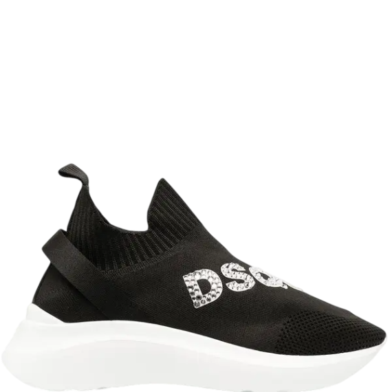 Crystal-embellished sock-style sneakers