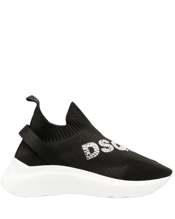 Crystal-embellished sock-style sneakers