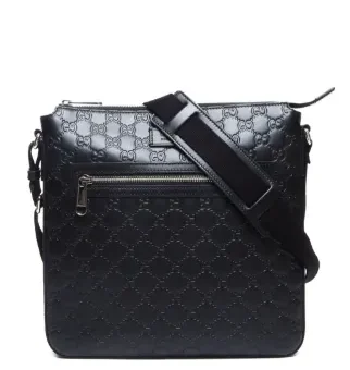 Sima embossed leather shoulder bag