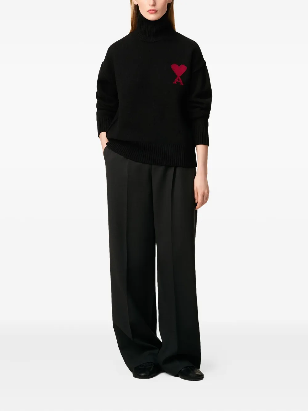 Ami De Coeur funnel-neck wool sweater - Image 3