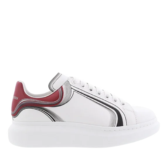 Alexander McQueen White/Red Oversized Sneakers