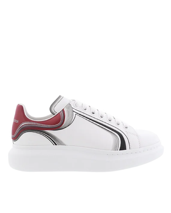 Alexander McQueen White/Red Oversized Sneakers