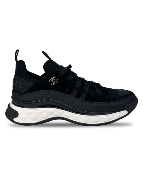 CHANEL trail sneakers in black
