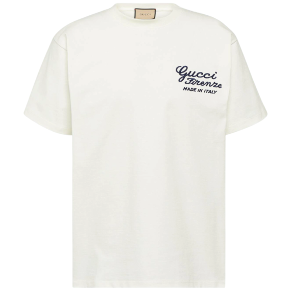 Embroidered cotton jersey T-shirt
