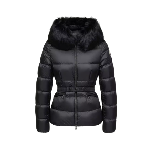 Boed Hooded Shearling-Trimmed Short Down Jacket