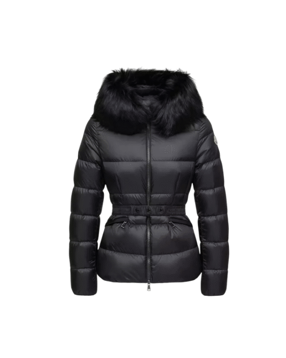 Boed Hooded Shearling-Trimmed Short Down Jacket
