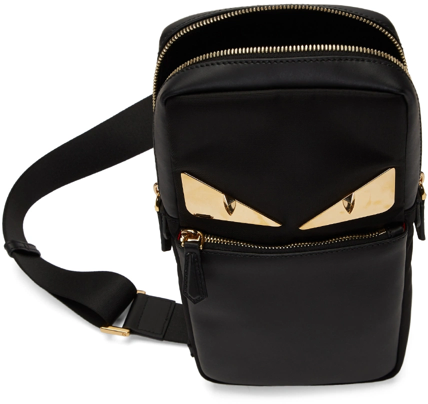 Fendi Black Bag Bugs One-Shoulder Backpack - Image 2