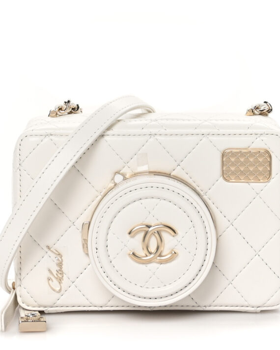 Chanel White Camera Bag
